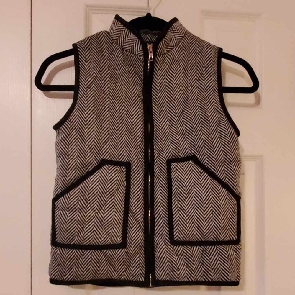 Pomelo Herringbone Chevron Quilted Winter Vest